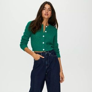 Wilfred Free Green Knit Cardigan